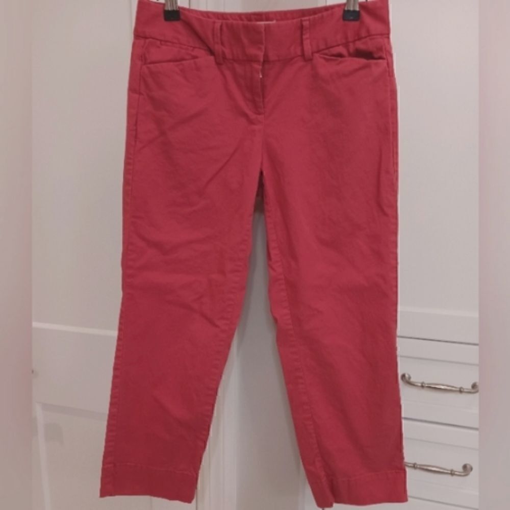 LOFT Cotton Cropped Pants Khaki